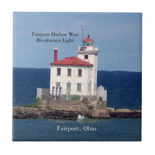 Carreau Fairport Harbour West Breakwater Light tile