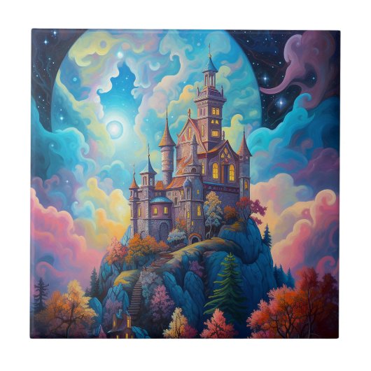 Carreau Fairy Tale Castle Imaginaire Art (Devant)