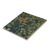 Carreau Faisan d'arbre boisé William Morris (Côté)