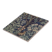 Carreau Faisan d'arbre boisé William Morris (Côté)