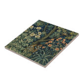 Carreau Faisan d'arbre boisé William Morris (Côté)