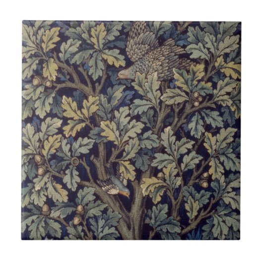 Carreau Faisan d'arbre boisé William Morris (Devant)