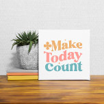 Carreau Faites compter aujourd'hui les devis d'inspiration<br><div class="desc">La céramique "Make Today Count Inspirational Quote" est un cadeau magnifique et significatif qui est appelé à soulever et à inspirer toute personne qui la reçoit. Dans le cadre d'une collection d'objets de décoration motivants, ce gardien est un rappel permanent de saisir la journée et de tirer le meilleur parti...</div>