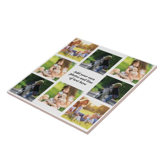 Carreau Faites votre propre collage photo et texte (Côté)