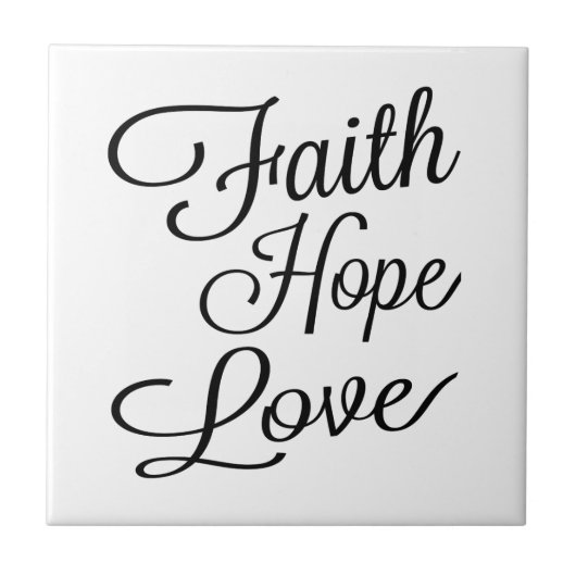 Carreau Faith Hope Love Tile (Devant)