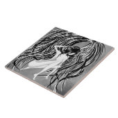 Carreau Fallen Angel Gris Monochrome (Côté)