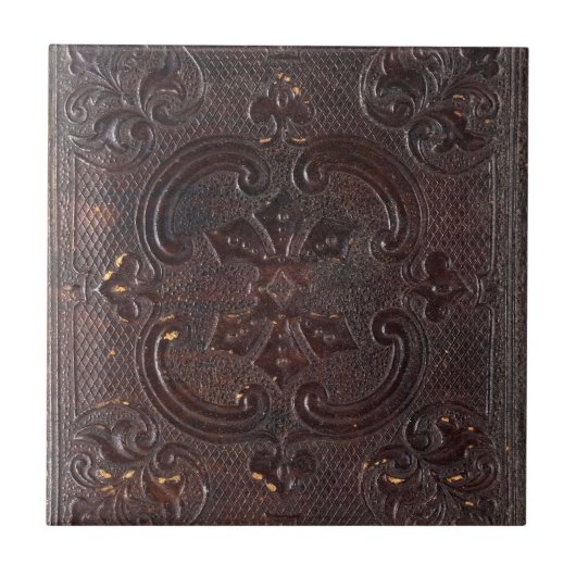 Carreau Falln Ancient Leather Book (Devant)