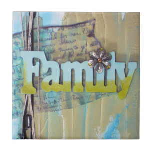 Carreau Famille d'art multimédia mixte