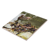 Carreau Famille de canards (Côté)