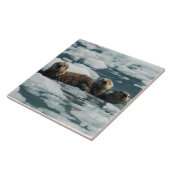 Carreau Famille de loutre de mer (Côté)