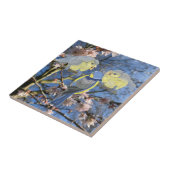 Carreau Famille de poulet bleu et jaune (Côté)