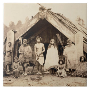 Carreau Famille maorie, Nouvelle Zélande, c.1880s (copie