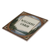 Carreau Famille personnalisée Nom Cabine Nom Plaque (Côté)