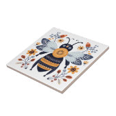 Carreau Fancy Boho Honey Bee Scandinavian Folk Art (Côté)