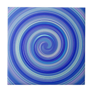 Carreau Fancy spirale bleue