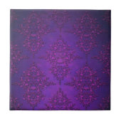 Carreau Fancy Vibrant Purple Damask (Devant)