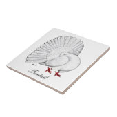 Carreau Fantail Pigeon White (Côté)