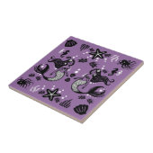 Carreau Fantaisie Sirène Violette (Côté)