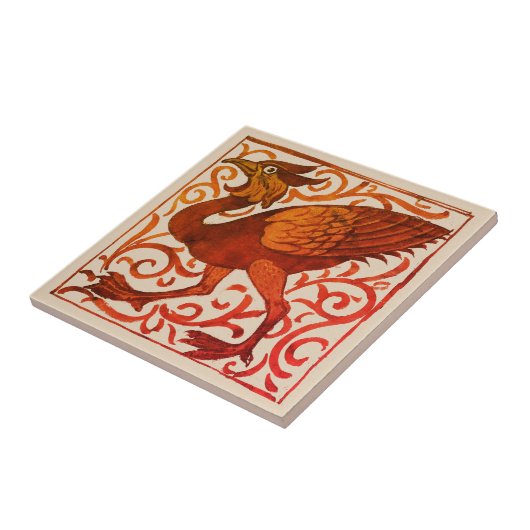 Carreau Fantastic Bird - William De Morgan (Côté)