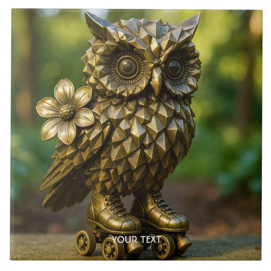 Carreau Fantasy Cute Brass Owl Skates (Devant)