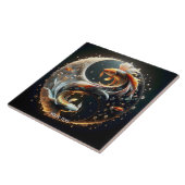 Carreau Fantasy Cute Koi Yin Yang (Côté)