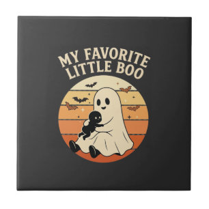 Carreau Fantôme de bébé Halloween Little Boo préféré Rétro