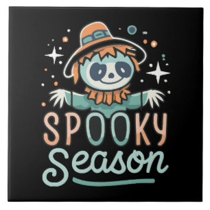 Carreau fantôme drôle avec des chapeaux, saison effrayante