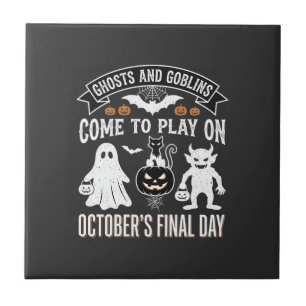Carreau Fantômes et Gobelins Halloween Octobre Dernier Jou