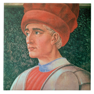 Carreau Farinata degli Uberti, détail de son buste, de Th