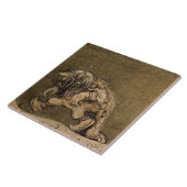 Carreau "Farm Troll" de l'artiste suédois John Bauer (Côté)