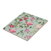 Carreau Farmhouse moderne Rose floral rose (Côté)