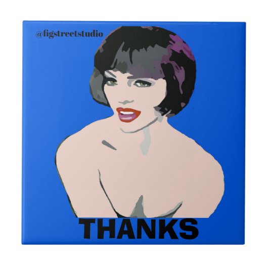 Carreau Fashion Gal, ajouter du texte d'édition, (Devant)