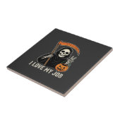 Carreau Faucheuse J'aime Mon Travail Design Halloween (Côté)