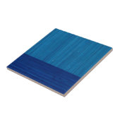 Carreau Faux Bamboo Frontière Grain en Bois de Cobalt Bleu (Côté)