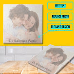 Carreau Faux Cracked Photo Vintage Nouveau bébé<br><div class="desc">A travers un peu de Zazzle plate-forme magique, ce modèle convertira votre photo en un faux craquage de tuiles vintages en céramique. Utilisez-le pour immortaliser un événement spécial comme un nouveau bébé. Pensez aux souvenirs spéciaux que vous pourriez capturer dans une restauration de maison ou simplement l'utiliser comme un trivet....</div>