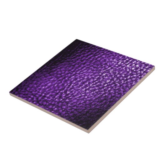Carreau Faux Deep Royal Purple cuir - Design Solide (Côté)