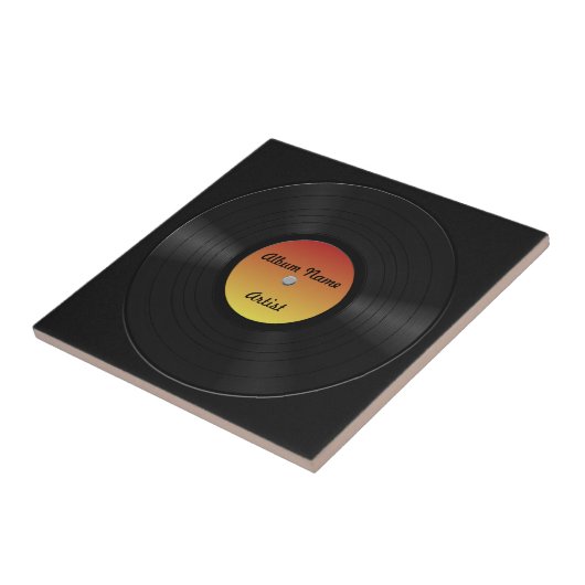 Carreau Faux disque vinyle fait sur commande (Côté)