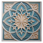 Carreau Faux Relief Floral Carrelage marocain Accueil Déco (Devant)