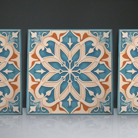 Carreau Faux Relief Floral Carrelage marocain Accueil Déco