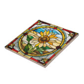 Carreau Faux Vitrail Tournesol (Côté)