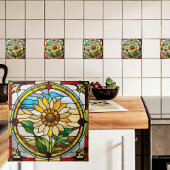 Carreau Faux Vitrail Tournesol