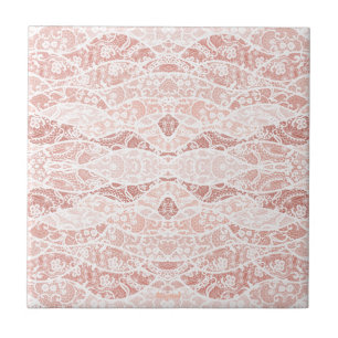 Carreau Faux White Lace Fishnet Carrelage en céramique ave