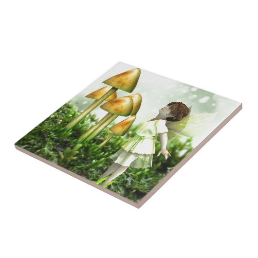 Carreau Fée curieuse - Fée et Tabourets (Côté)