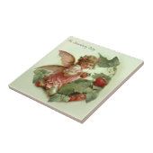 Carreau Fée de fraise victorienne dans un jardin verdoyant (Côté)