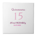 Carreau Fée rose 15e anniversaire simple moder quinceanera<br><div class="desc">conception filaire</div>