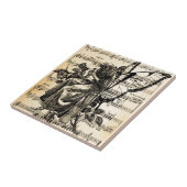 Carreau Fée vintage et musique (Côté)