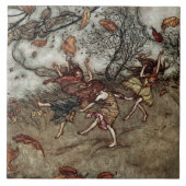 Carreau "Fées d'automne" par Arthur Rackham (Devant)
