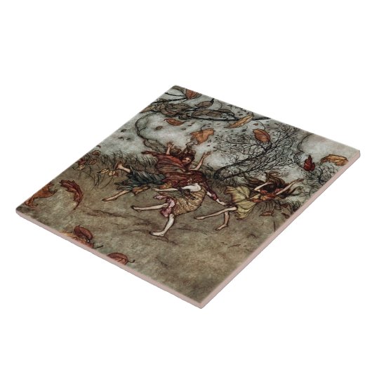 Carreau "Fées d'automne" par Arthur Rackham (Côté)