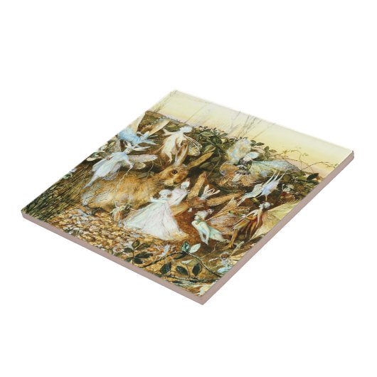 Carreau Fées et lapin (Côté)