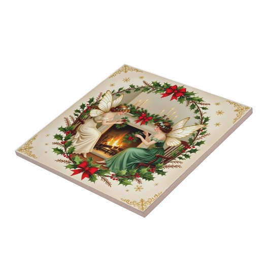 Carreau Fées victoriennes esprit de Noël (Côté)